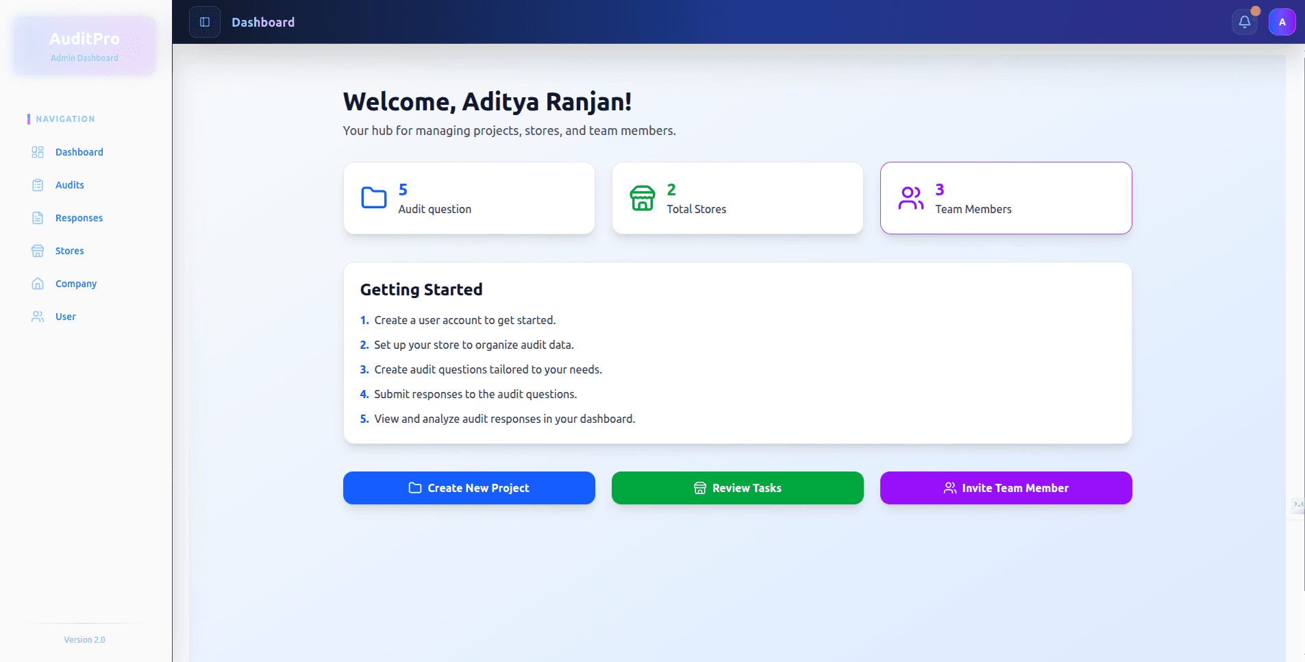 Audit Pro dashboard preview